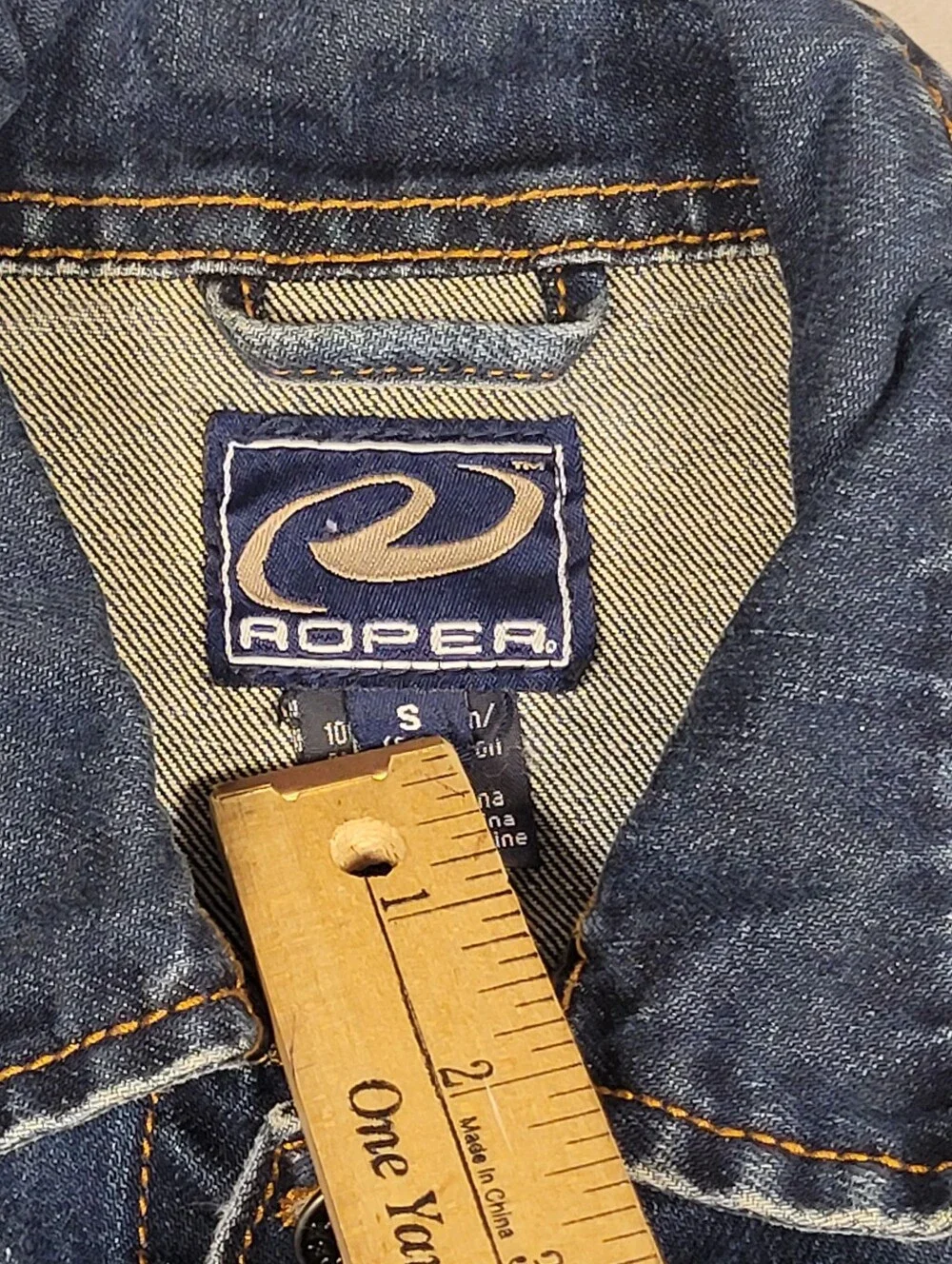 Roper Blue Denim Western Jacket Youth Boys Size Small